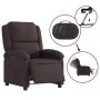 Sillón reclinable eléctrico tela marrón oscuro de , Sillones - Ref: Foro24-3204145, Precio: 242,94 €, Descuento: %
