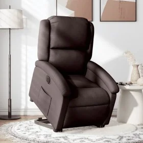 Sillón eléctrico reclinable elevable de tela marrón oscuro de , Sillones - Ref: Foro24-3204193, Precio: 326,66 €, Descuento: %