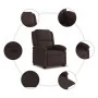 Sillón eléctrico reclinable elevable de tela marrón oscuro de , Sillones - Ref: Foro24-3204193, Precio: 326,66 €, Descuento: %