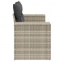 Sofá de jardín con cojines 2 plazas ratán sintético gris claro de , Sofás de exterior - Ref: Foro24-366187, Precio: 183,39 €,...