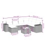 Set de sofás de jardín 8 pzas y cojines ratán sintético gris de , Conjuntos de jardín - Ref: Foro24-3264468, Precio: 557,52 €...