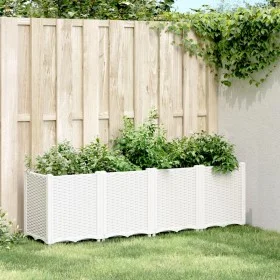 Jardinera PP blanco 160x40x53 cm de , Maceteros y jardineras - Ref: Foro24-367859, Precio: 140,08 €, Descuento: %