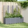 Jardinera con enrejado PP azul gris 160x40x140 cm de , Maceteros y jardineras - Ref: Foro24-367871, Precio: 153,97 €, Descuen...