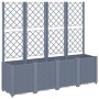 Jardinera con enrejado PP azul gris 160x40x140 cm de , Maceteros y jardineras - Ref: Foro24-367871, Precio: 155,35 €, Descuen...