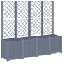 Jardinera con enrejado PP azul gris 160x40x140 cm de , Maceteros y jardineras - Ref: Foro24-367871, Precio: 153,97 €, Descuen...