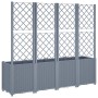 Jardinera con enrejado PP azul gris 160x40x140 cm de , Maceteros y jardineras - Ref: Foro24-367871, Precio: 155,35 €, Descuen...