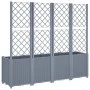Jardinera con enrejado PP azul gris 160x40x140 cm de , Maceteros y jardineras - Ref: Foro24-367871, Precio: 153,97 €, Descuen...
