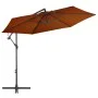 Sombrilla voladiza con palo de aluminio terracota 300 cm de vidaXL, Sombrillas - Ref: Foro24-313755, Precio: 117,39 €, Descue...