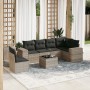 Set de sofás de jardín 7 pzas con cojines ratán PE gris claro de , Conjuntos de jardín - Ref: Foro24-3222641, Precio: 504,40 ...
