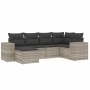 Set de sofás de jardín 6 pzas y cojines ratán sintético gris de , Conjuntos de jardín - Ref: Foro24-3222861, Precio: 415,04 €...