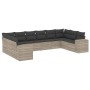 Set sofás jardín 10 pzas con cojines ratán sintético gris claro de , Conjuntos de jardín - Ref: Foro24-3223071, Precio: 716,5...