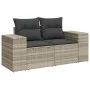 Set de sofás de jardín 4 pzas y cojines ratán sintético gris de , Sofás modulares de exterior - Ref: Foro24-3222281, Precio: ...