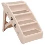 Escalera plegable para perros crema 62x40x49,5 cm de vidaXL, Escalones y rampas para mascotas - Ref: Foro24-170984, Precio: 5...