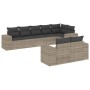 Set de sofás de jardín 8 pzas y cojines ratán sintético gris de , Conjuntos de jardín - Ref: Foro24-3222821, Precio: 626,79 €...