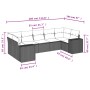 Set de sofás de jardín 7 pzas con cojines ratán PE gris claro de , Conjuntos de jardín - Ref: Foro24-3222991, Precio: 533,86 ...