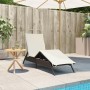 Tumbona con cojín ratán sintético marrón de , Tumbonas - Ref: Foro24-4002702, Precio: 146,87 €, Descuento: %
