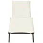 Liegestuhl mit braunem Kunststoff-Rattankissen. von , Liegen - Ref: Foro24-4002702, Preis: 144,21 €, Rabatt: %