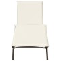 Tumbona con cojín ratán sintético marrón de , Tumbonas - Ref: Foro24-4002702, Precio: 146,87 €, Descuento: %