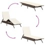 Tumbona con cojín ratán sintético marrón de , Tumbonas - Ref: Foro24-4002702, Precio: 146,87 €, Descuento: %