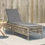 Liegestuhl mit beigem Kunststoff-Rattankissen von , Liegen - Ref: Foro24-4002740, Preis: 150,38 €, Rabatt: %
