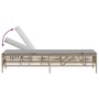 Tumbona con cojín ratán sintético beige de , Tumbonas - Ref: Foro24-4002740, Precio: 159,99 €, Descuento: %