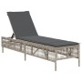 Tumbona con cojín ratán sintético gris claro de , Tumbonas - Ref: Foro24-4002742, Precio: 145,91 €, Descuento: %