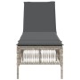 Tumbona con cojín ratán sintético gris claro de , Tumbonas - Ref: Foro24-4002742, Precio: 145,91 €, Descuento: %