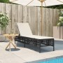 Tumbona con cojín ratán sintético negro de , Tumbonas - Ref: Foro24-4002737, Precio: 149,39 €, Descuento: %