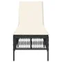 Tumbona con cojín ratán sintético negro by , Loungers - Ref: Foro24-4002737, Price: 140,77 €, Discount: %