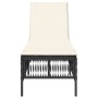 Tumbona con cojín ratán sintético negro de , Tumbonas - Ref: Foro24-4002737, Precio: 149,39 €, Descuento: %