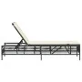 Liegestuhl mit schwarzem Kunststoff-Rattankissen von , Liegen - Ref: Foro24-4002737, Preis: 140,77 €, Rabatt: %