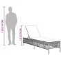 Liegestuhl mit schwarzem Kunststoff-Rattankissen von , Liegen - Ref: Foro24-4002737, Preis: 140,77 €, Rabatt: %