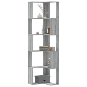 Estantería de esquina 5 niveles madera gris Sonoma 50x50x179 cm de , Librerías y estanterías - Ref: Foro24-852587, Precio: 83...