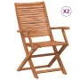 Sillas plegables jardín y reposabrazo 2uds madera maciza acacia de , Sillas de jardín - Ref: Foro24-367698, Precio: 137,47 €,...