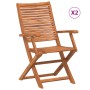 Sillas plegables jardín y reposabrazo 2uds madera maciza acacia de , Sillas de jardín - Ref: Foro24-367698, Precio: 142,30 €,...