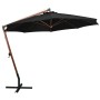 Sombrilla colgante con palo madera maciza abeto negro 3,5x2,9 m de vidaXL, Sombrillas - Ref: Foro24-313772, Precio: 206,63 €,...