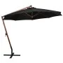 Sombrilla colgante con palo madera maciza abeto negro 3,5x2,9 m de vidaXL, Sombrillas - Ref: Foro24-313772, Precio: 202,78 €,...