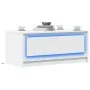 Mesa de centro con luces LED madera ingeniería blanca de , Mesas de centro - Ref: Foro24-851984, Precio: 90,79 €, Descuento: %