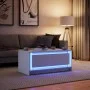 Mesa de centro con luces LED madera ingeniería blanca de , Mesas de centro - Ref: Foro24-851984, Precio: 90,79 €, Descuento: %