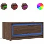 Mesa de centro con luces LED madera de ingeniería marrón roble de , Mesas de centro - Ref: Foro24-851990, Precio: 98,98 €, De...