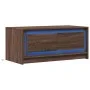 Mesa de centro con luces LED madera de ingeniería marrón roble de , Mesas de centro - Ref: Foro24-851990, Precio: 98,98 €, De...
