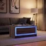 Mesa de centro con luces LED madera de ingeniería marrón roble de , Mesas de centro - Ref: Foro24-851990, Precio: 98,98 €, De...