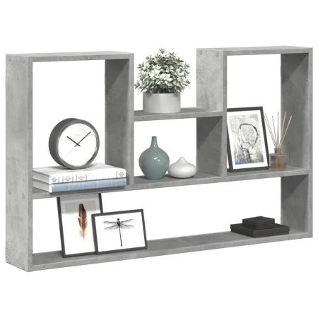 Estantería de pared madera ingeniería gris hormigón 99x15x60 cm de , Estantes y estanterías - Ref: Foro24-853239, Precio: 41,...