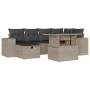 Set de sofás de jardín 7 pzas con cojines ratán PE gris claro by , Garden sets - Ref: Foro24-3275302, Price: 543,94 €, Discou...