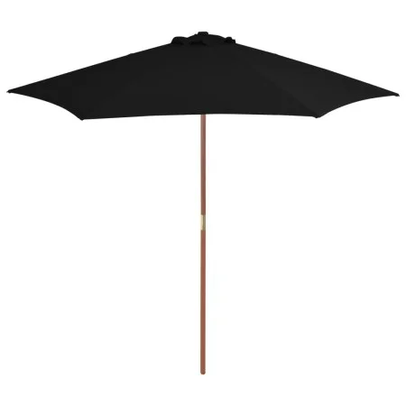 Sombrilla de jardín con palo de madera negra 270 cm de vidaXL, Sombrillas - Ref: Foro24-313762, Precio: 66,61 €, Descuento: %