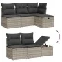 Set de sofás de jardín 7 pzas con cojines ratán PE gris claro by , Garden sets - Ref: Foro24-3275302, Price: 543,94 €, Discou...