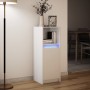 Aparador con luz LED madera de ingeniería blanco 38x34x100 cm de , Aparadores - Ref: Foro24-852166, Precio: 57,23 €, Descuent...