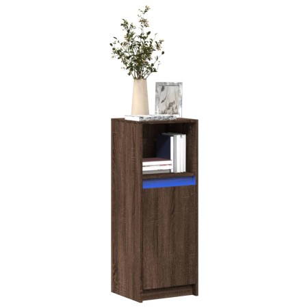Aparador con LED madera ingeniería marrón roble 38x34x100 cm de , Aparadores - Ref: Foro24-852172, Precio: 56,63 €, Descuento: %