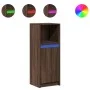 Aparador con LED madera ingeniería marrón roble 38x34x100 cm de , Aparadores - Ref: Foro24-852172, Precio: 55,49 €, Descuento: %