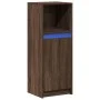 Aparador con LED madera ingeniería marrón roble 38x34x100 cm de , Aparadores - Ref: Foro24-852172, Precio: 55,49 €, Descuento: %